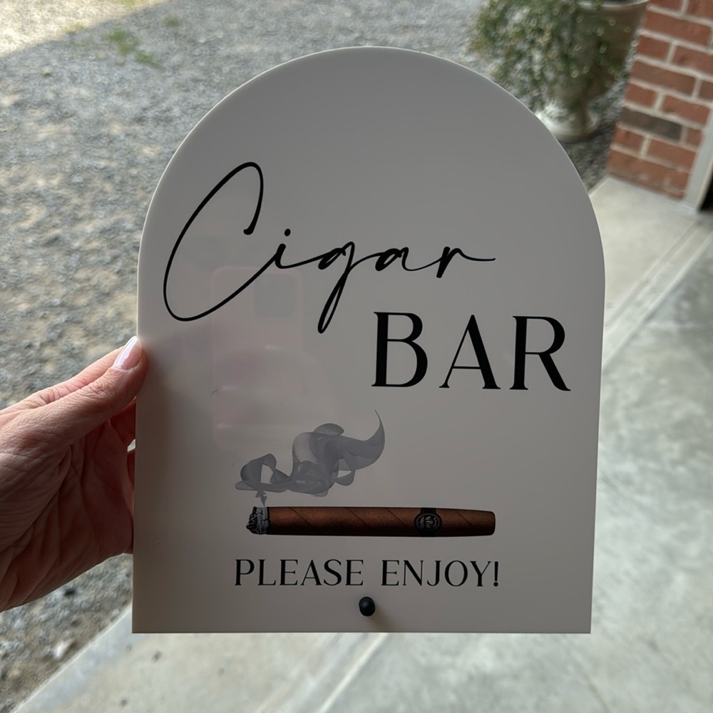 Cigar Bar Wedding Sign